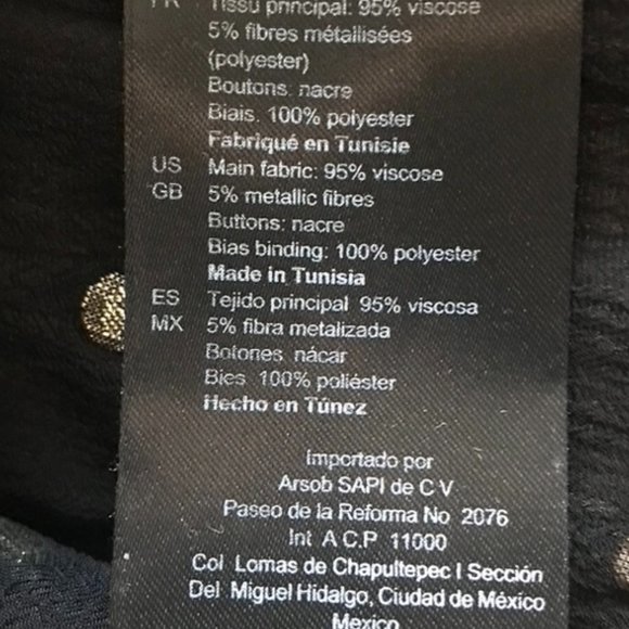 ⚡️SOLD ON KIJIJI⚡️✨HOST PICK✨Sandro Lunea Ruffled Metallic Dot Blouse (NWT) - Picture 16 of 16